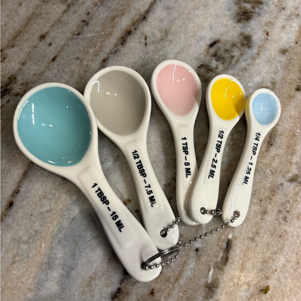 Rae Dunn Ceramic Measuring Spoons - Multicolor
